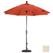 9 ft. Fiberglass Market Umbrella Collar Tilt - Bronze-Olefin-White