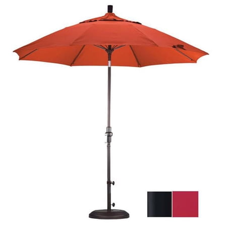 9 ft. Fiberglass Market Umbrella Collar Tilt - Matted Black-Pacifica-Red