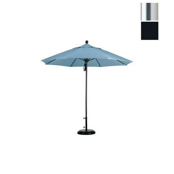 9 ft. Fiberglass Market Umbrella Pulley Open S Anodized-Olefin-Black
