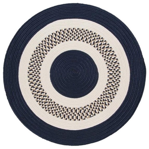 9 ft. Flowers Bay Round Rug, Patriot Blue