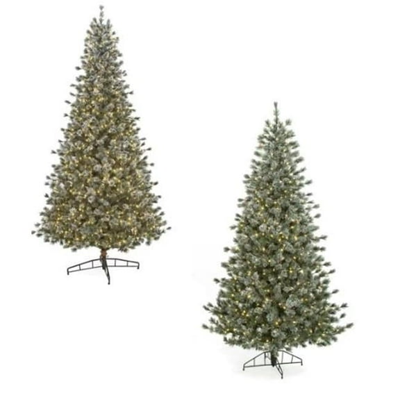 9 ft. Frosted Butte Pine Tree with Glitter