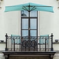 thumbnail image 1 of 9 ft. Half Round Patio Umbrella - Blue, 1 of 1