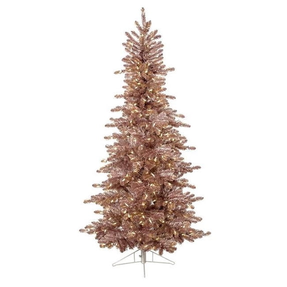 9 ft. Matte Blush Slim Tree, Pink