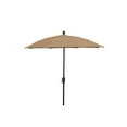 thumbnail image 1 of 9 ft. Oct 6 Rib Crank Champagne Bronze with Beige Spun Poly Canopy Patio Umbrella, 1 of 1