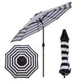 thumbnail image 1 of Maypex 9 ft Patio Crank and Tilt Outdoor Market Umbrella - Black and White Stripe, 1 of 1