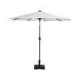 thumbnail image 1 of 9 ft Patio Solar LED Market Umbrella with Square Concrete Base, White, 1 of 5