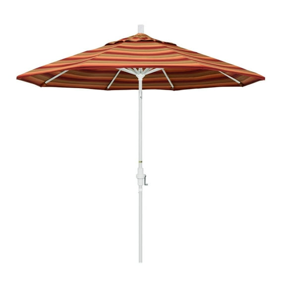 california umbrella 9 foot golden state series patio umbrella with stone black aluminum pole aluminum ribs collar tilt crank lift with sunbrella 2a astoria sunset fabric