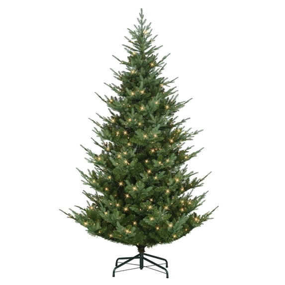 9 ft Pre-Lit Hillside Spruce Artificial Tree with 600 Warm White LED Lights