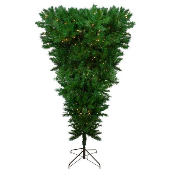 9 ft. Pre-Lit LED Sugar Pine Upside Down Artificial Christmas Tree - Clear Lights