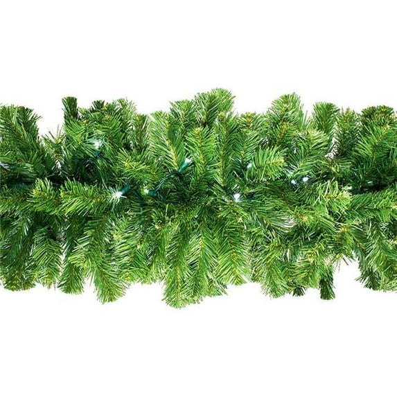 9 ft. Sequoia Pre-Lit with LEDs Garland, Pure White