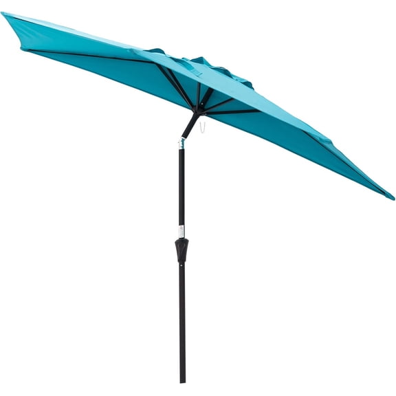 9 ft Small Half Round Wall Outdoor Market Patio Umbrella with Tilt and Crank for Garden, Deck, Balcony