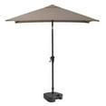9 ft. Steel Market Square Tilting Patio Umbrella with Umbrella Base in