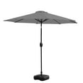 thumbnail image 1 of 9 ft Tilt and Crank Patio Table Umbrella With Square Base, Gray, 1 of 5