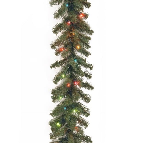 9 ft. x 10 in. Kincaid Spruce Garland with 50 Multi Lights