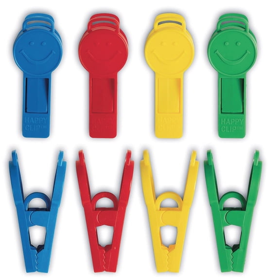 9-gram Happy Clip - Primary-Plus Assorted Balloon Weight Clip - 100 pcs