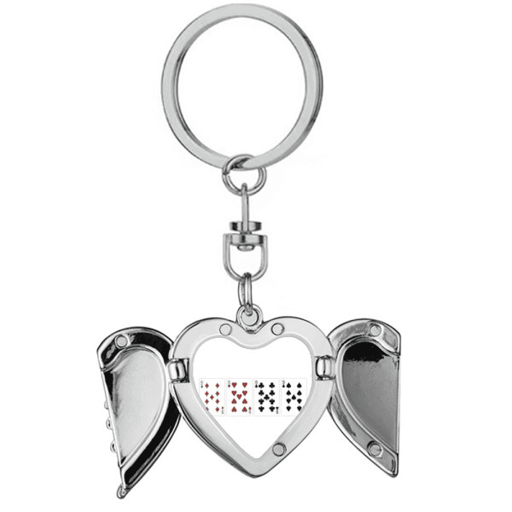9 Heart Spade Club Pattern Heart Angel Wing Key Chain Holder Walmart 9 heart spade club pattern heart angel wing key chain holder walmart