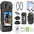 thumbnail image 1 of 9-in-1 Accessories Kit for Insta360 X5, Included Insta 360 X5 Premium Lens Guard, Carrying Case, 2 Pack of Tempered Glass Film Screen Protector, Silicone Protective Cover and Desktop Mount, 1 of 6