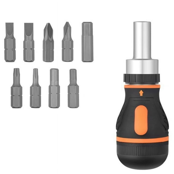9 in 1 Adjustable Ratcheting Screwdriver Set Magnetic Nut Driver Tools Multifunctional Repair Hand Screwdriver