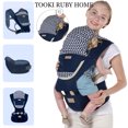 9in1 Baby Carrier with Hip Seat & Lumbar Support for Infants 745 lbs,Blue