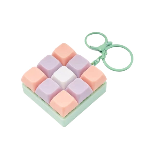 9-in-1 Clicky Keyboard Fidget, Keyboard Fidget Toy, Funny Keyboards Fidgets Keychain Toy, Detachable Reconfigurable Finger Clicker Button Decompression Gifts, Portable Fidgets Clicker
