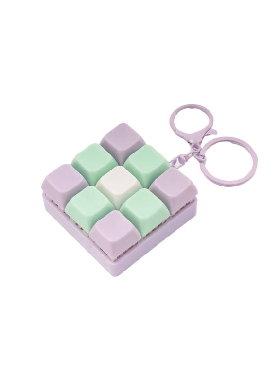 9-in-1 Clicky Keyboard Fidget, Keyboard Fidget Toy, Funny Keyboards Fidgets Keychain Toy, Detachable Reconfigurable Finger Clicker Button Decompression Gifts, Portable Fidgets Clicker