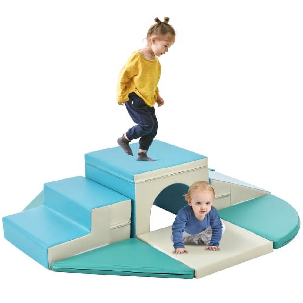9 in 1 Climb and Crawl Activity Playset, Soft Foam Climbing Blocks for