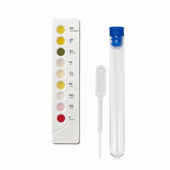 9 in 1 Drinking Water Test Kit PH//GH/Fe/Cu/Pb/NO3/NO2/F Water Chemical Testing Chlorine PH Meter for Drinking Water