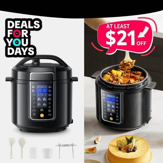 9-in-1 Electric Pressure Cooker, Deals for you Days, gift, 6QT Slow Rice Cooker 14 Presets Instant Multi Cooker