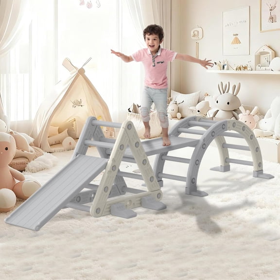 9-in-1 Indoor Playground Jungle Gym HDPE PP Plastic Climbing Set 1-8