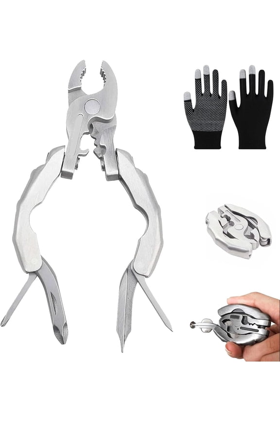 9-in-1 Keychain Multitool Pliers, Mini Pliers Keychain, Mini Folding Pocket Tool with Screwdrivers, Bottle Opener for Camping, DIY, Outdoor, Daily Use (1pcs)