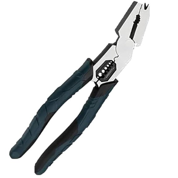 9-in-1 Multi-Function Cutting Pliers, Puller Wire Cutter Crimper with Compound Leverage Design for Repairs Outdoor