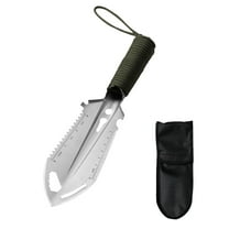 9-in-1 Multitool Camping Shovel - Stainless Steel - Includes Saw/Paracord Handle
