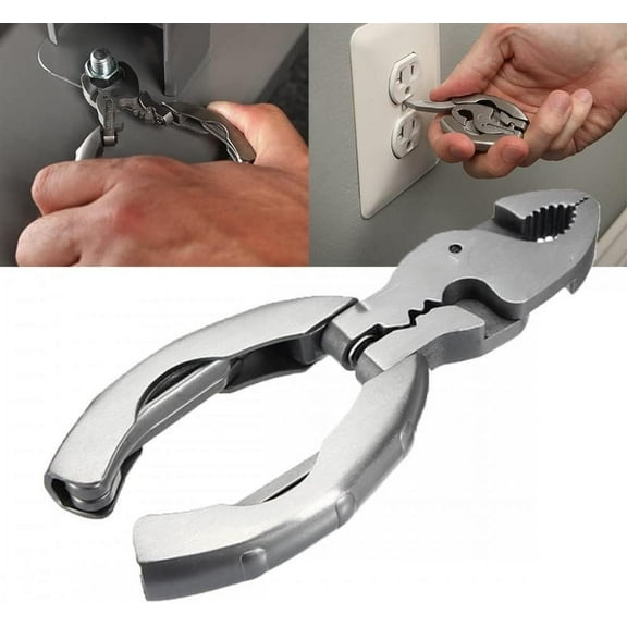 9-in-1 Multitool, Mini Keychain Multifunctional Pliers Screwdriver Set, Pocket-Sized ANSI Standard Tool with Bottle Opener & Crimper, Lightweight Durable Keyring EDC Gear for DIY & Outdoor