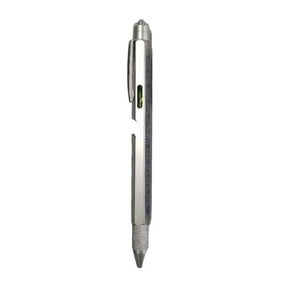 9 in 1 Multitool Pen with LED Light Ruler Screwdrivers Stylus Blue Durable Metal for Engineers DIYers Students Office School Supplies