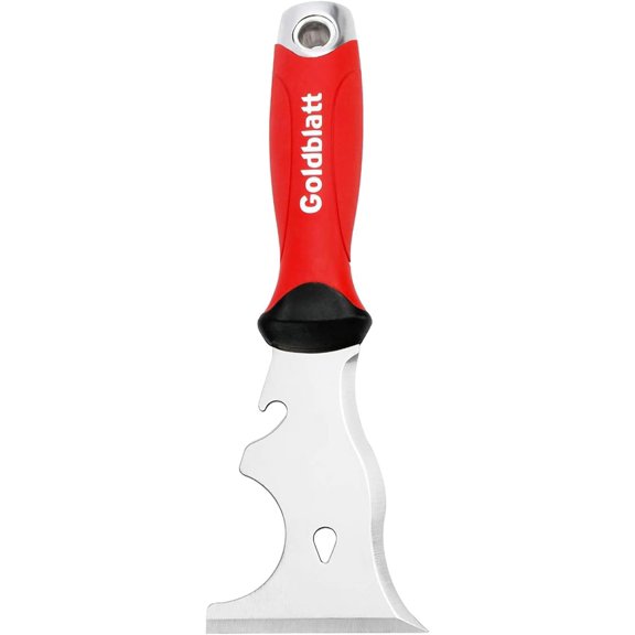 9-in-1 Paint Scraper Tool, Heavy Duty Stainless Steel Putty Knife Scraper with Metal Hammer End, Multi-Use Painters Tool for Wood, Painting, Drywall