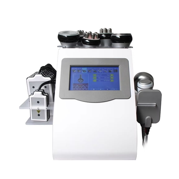 9-in-1 RF Warming Massager Ultrasonic, Vacuum, Microcurrent & Cold Therapy, 7 Handles, 7 Touch Screen, Professional Home Spa Device, White