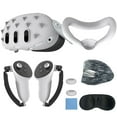 thumbnail image 1 of 9 in 1 Silicone Case Accessories for Meta Quest 3, Console Case, Eye Mask, Lens Cap, VR Accessory Set-White, 1 of 5