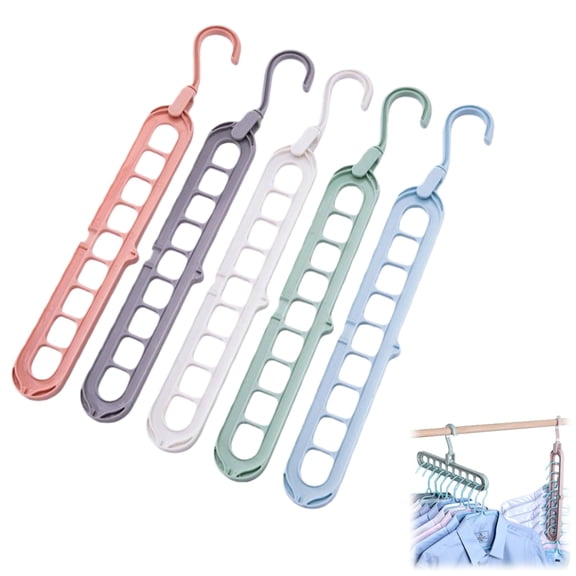 9 in 1 Smart Hanger Pro, Rotate Anti-Skid Folding Hangers with Multifunction Space Saving for Apartment Essentials and Dorm Room Essentials