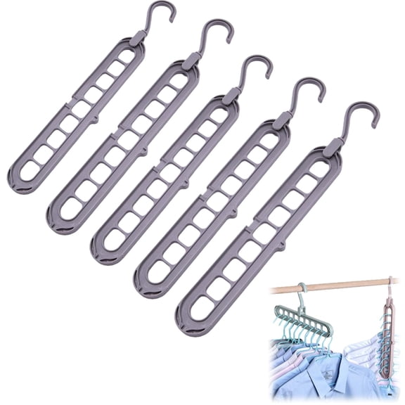 9 in 1 Smart Hanger Pro, Rotate Anti-Skid Folding Hangers with Multifunction Space Saving for Apartment Essentials and Dorm Room Essentials