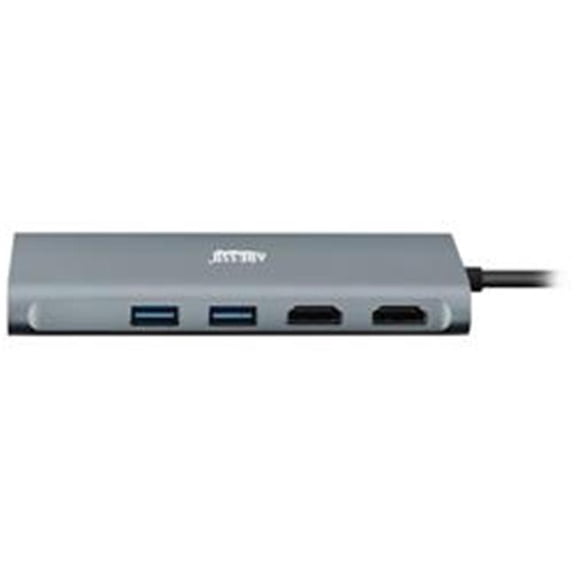 9-in-1 USB-C Multi-Port Docking Station - Silver - Compact - 8K Dual HDMI Support
