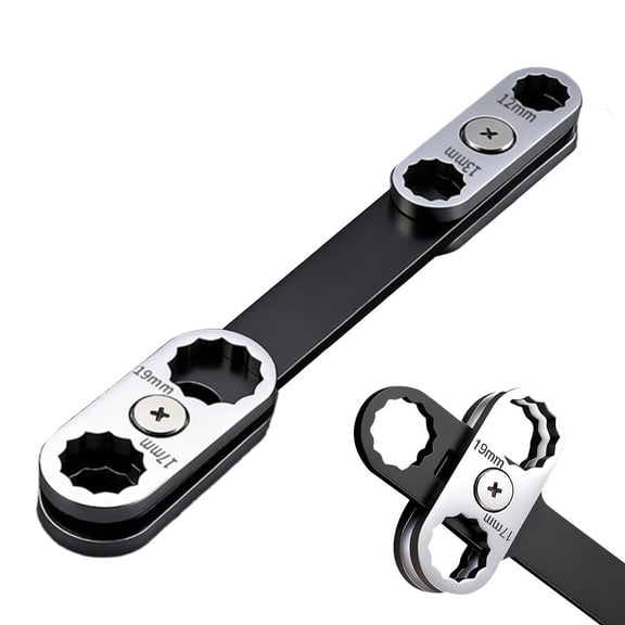 9-in-1 Universal Adjustable Socket Wrench Multi-Functional 360 Rotating Head Spanner for Bolts, Nuts, and Fasteners, Vanadium Steel Tool for Home, Car, Bicycle, and Motorcycle Repairs