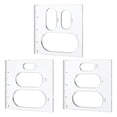 thumbnail image 1 of 9 in 3 Oval Inlay Templates Acrylic Router Stencils Template Drawing Scale Ruler Router Jig Templates Measuring Tool, 1 of 6