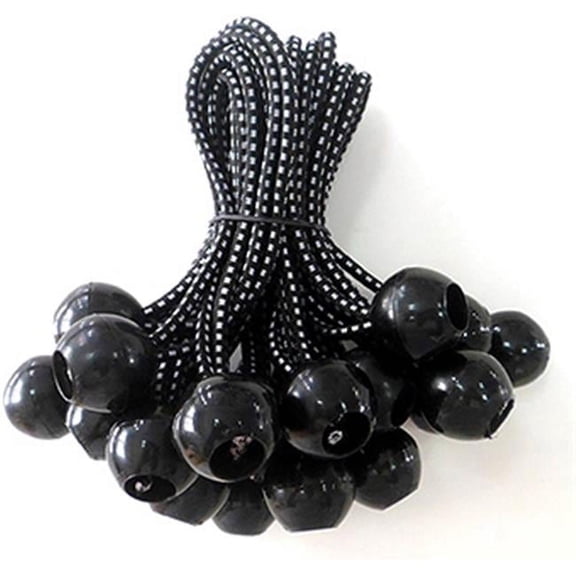 9 in. Black Ball Bungee - Pack of 25