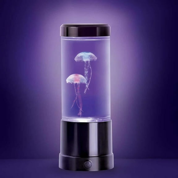 9 in. Black Indoor Jellyfish Table Lamp with RGB LED (Box Damaged)