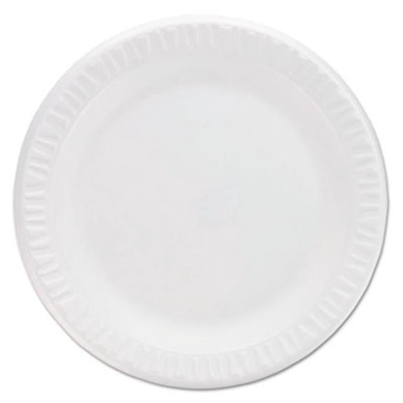 9 in. Concorde Non-Laminated Foam Plates - White