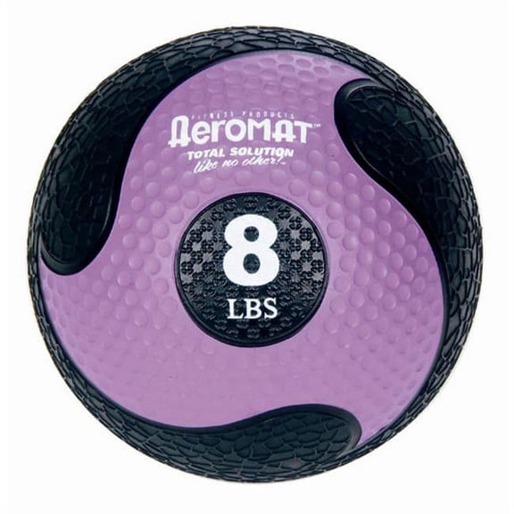 9 in. Deluxe Medicine Ball - Black-Purple
