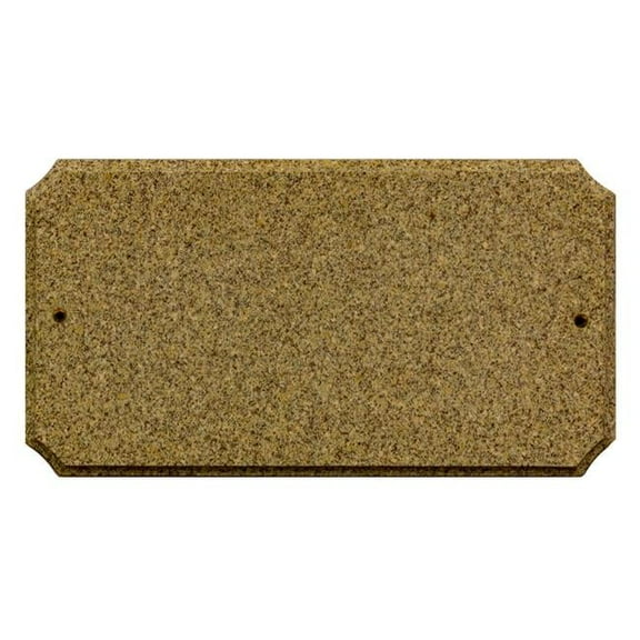 9 in. Executive Cut Corner Rectangle Sand Granite Polished Stone Color Solid Granite Address Plaque