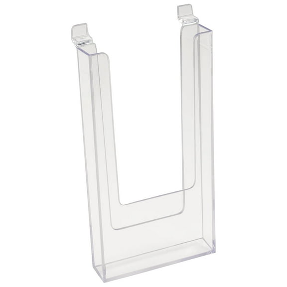9 in. H x 4 in. W Clear Styrene Literature Holder for Slatwall (Pack of 24)