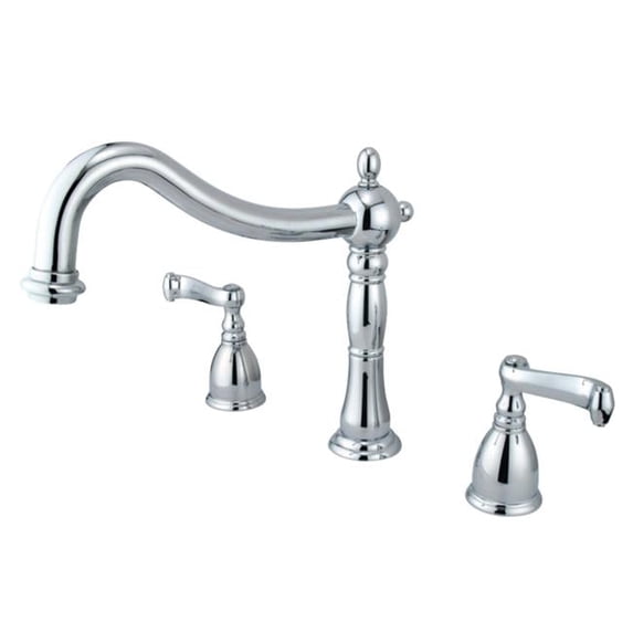 9 in. Heritage Roman Tub Faucet, Polished Chrome
