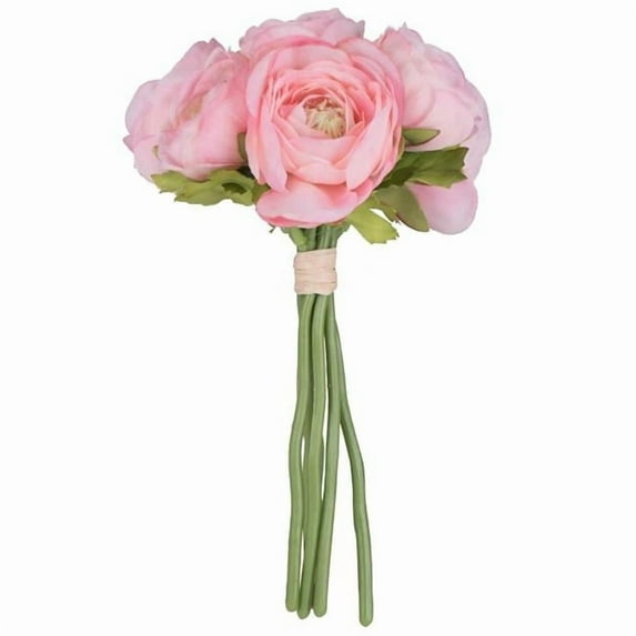 9 in. Mini Pink Ranunculus Spray